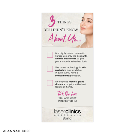 DL Flyers created for LCA Bondi stating 3 Things You Didn't Know