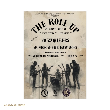 The Roll Up artwork for A5 and A4 Flyers
