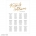 Metallic Lookalike Gold Guest Seating Chart